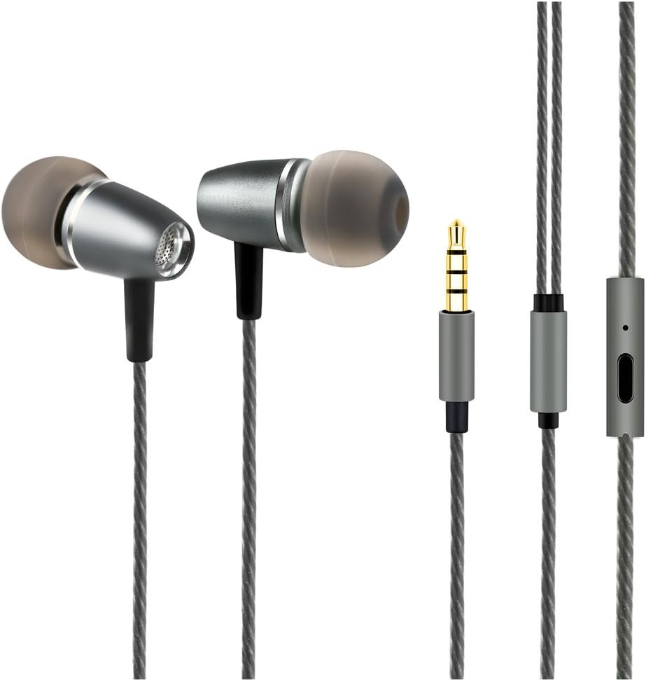 Ear Buds Wired,Earbuds Wired - 3.5mm Jack Corded Earbuds with Cord,Audifonos with Mic,Earphones Compatible with Samsung Galaxy S9 S8 S7,Headphones