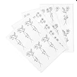 Personalized 2 Name Tattoo Designs, Custom 2 Birth Flowers, Best Friend Tattoo, Gift for Couple/Friend