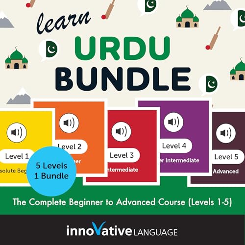 Page de couverture de Learn Urdu Bundle: The Complete Beginner to Advanced Course (Levels 1-5)