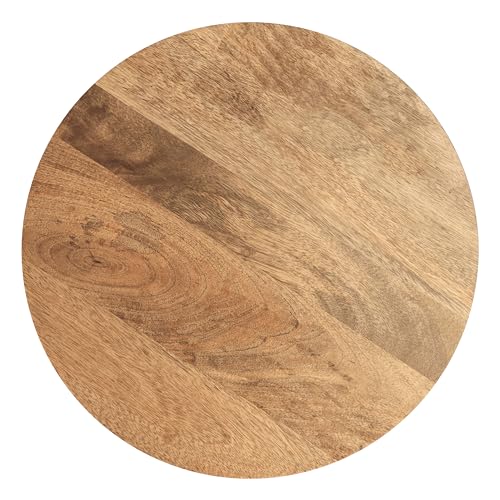 Image of SIMPLIHOME Robbie Accent Table - 16 inch Wide Solid Mango Wood End Table in Natural, Boho Contemporary Rustic Side Table for Living Room or Bedroom with Multipurpose Function, Assembled