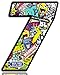 Biomar Labs® 1 x PVC Autocollant DC Sticker Bomb Bombsticker Départ Numéro 7 Course Racing Voiture Auto Motocross Motorsport Tuning N 207