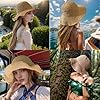 Womens Straw Beach Sun Hats, Foldable Packable Flo... #2