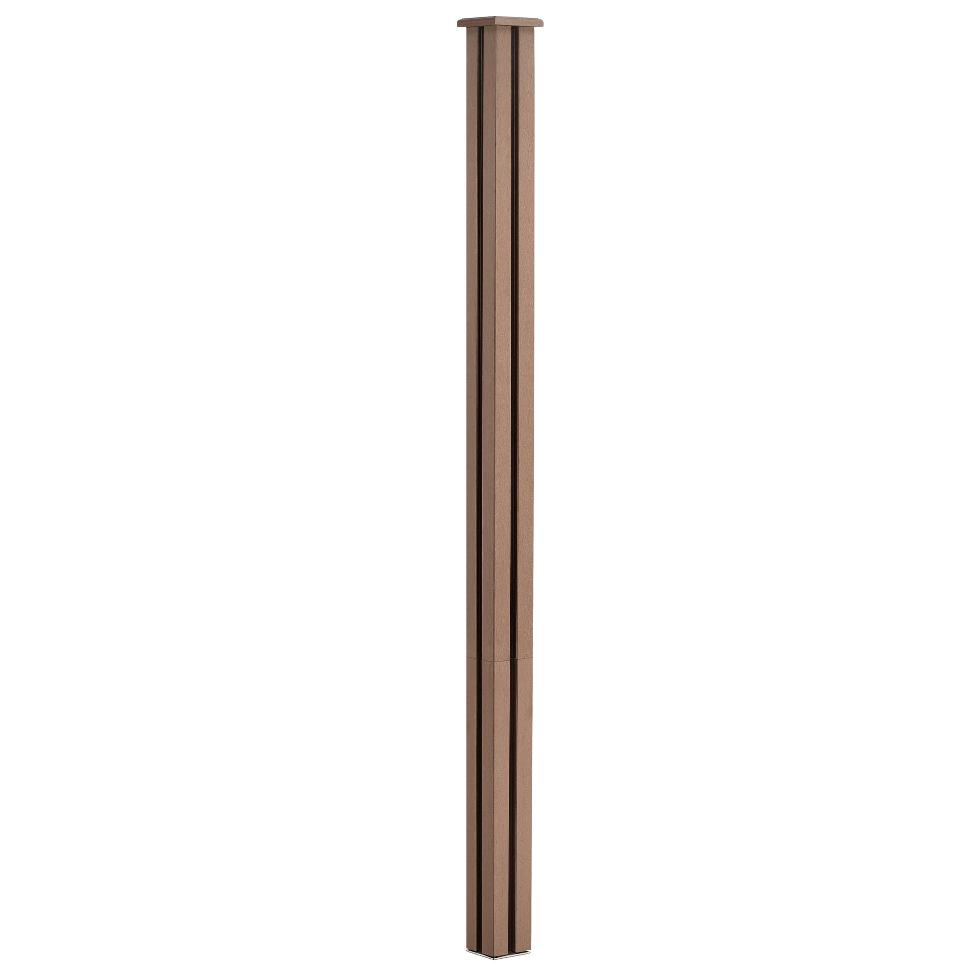 NEU.HOLZ WPC Gartenzaun Segovia mit 2 Pfosten 183 x 187 cm Sichtschutz Garten Zaun Braun