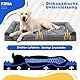 KSIIA Orthopädisches Hundebett Grosse Hunde, 111x81x18cm, Hundesofa Bezug abnehmbar waschbar, XL Hundecouch mit DREI erhöhte Ränder, rutschfeste Unterseite, Noppenschaumstoff Hundekorb, Grau