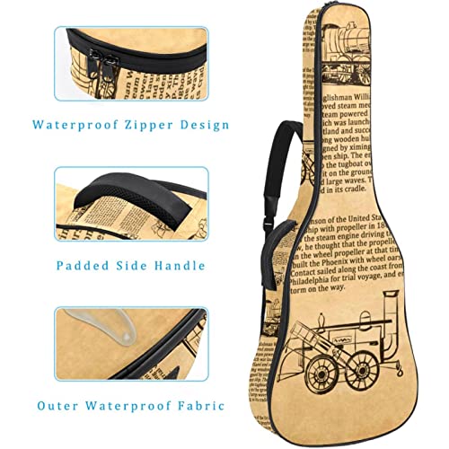 Housse imperméable pour guitare acoustique avec double bandoulière et poche Rose, Multicolore 02, 42.9×16.9×4.7 in… - Les Beatles, Paul McCartney, John Lennon, RIngo Starr, George Harrison Housse imperméable pour guitare acoustique avec double bandoulière et poche Rose, Multicolore 02, 42.9x16.9x4.7 in… – Image 5