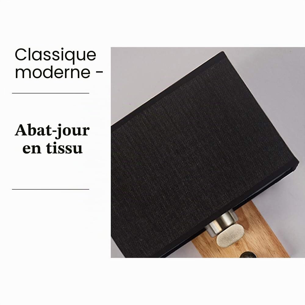 Betos Applique murale à LED, lampe de lecture pour hôtel, lampe de chevet avec abat-jour en tissu pour LED, idéale pour chambre à coucher, salon, couloir, hôtel (blanc chaud)