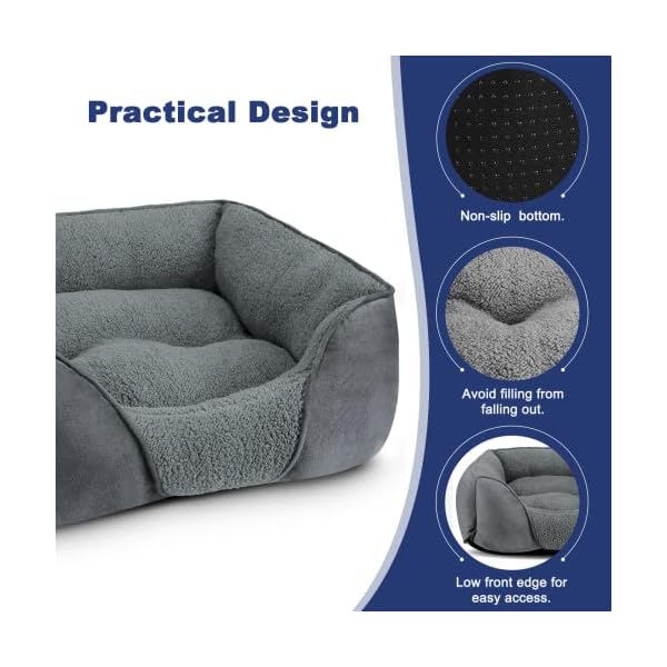 FURTIME-Small-Dog-Beds-for-Small-Dogs-Washable-Dog-Bed-Orthopedic-Rectangle-Puppy-Pet-Bed-Durable-Calming-Dog-Sofa-Bed-Soft-Sleeping-with-Anti-Slip-Bottom-S-20x19x6 FURTIME-Small-Dog-Beds-for-Small-Dogs-Washable-Dog-Bed-Orthopedic-Rectangle-Puppy-Pet-Bed-Durable-Calming-Dog-Sofa-Bed-Soft-Sleeping-with-Anti-Slip-Bottom-S-20x19x6
