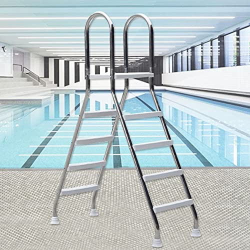 Escalera de piscina segura 4 escalones acero inoxidable miniatura 1