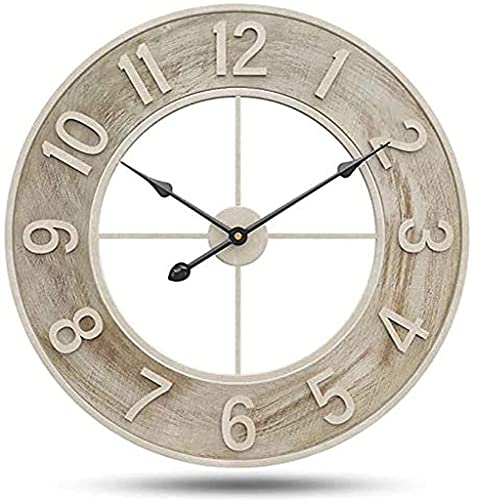 BERTY·PUYI Orologi da Parete Resistenti alle Intemperie per Esterni, Orologio da Giardino Vintage Grande 60 Cm, Ornamenti Decorativi Muti Creativi, Camera da Letto per Soggiorno di Casa