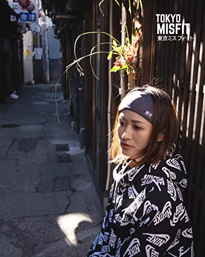 Image of Tokyo Misfit Japanese Headband Men & Women Sweat Band (Cube-Black-Small) | Japanese patterns, Moisture wicking, Cooling headband, Breathable stretch fabric, Workout, Running, Exercise, Sports, Yoga