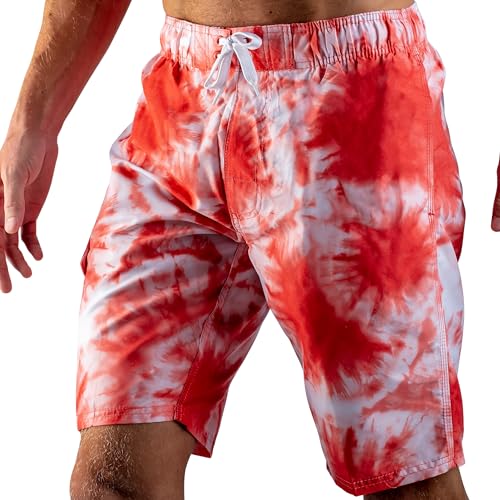 Image of Kanu Surf Men's Big Viper Extended Size Stripe Swim Trunk