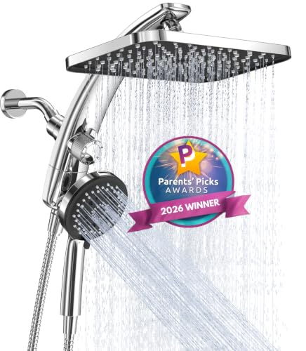 Veken 12' Wide High Pressure Rain Shower Head with...