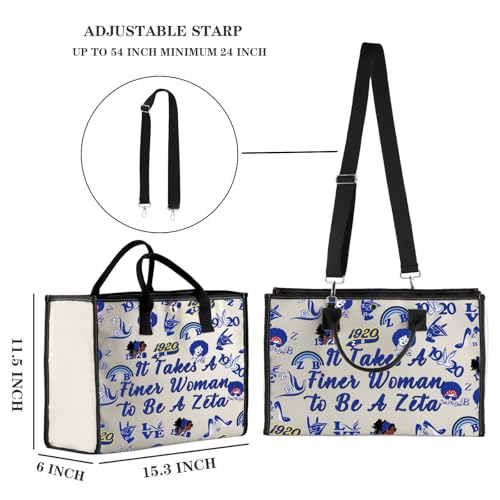 Zuo Bao 1920 Sorority Tote Bag Finer Women Gift It Takes A Finer Woman to Be A Zeta Canvas Shopping Bag Greek Sorority Gift2