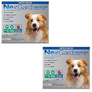 Antipulgas Cães Nexgard 10 A 25kg - 3 Tabletes - Kit Com 02