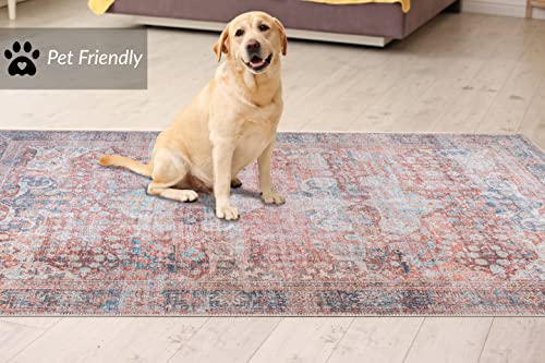 Monolia Machine Washable Area Rugs Perfect For Living Room Rugs,Bathroom Runner, Kitchen Rug, Bedroom Rugs, Entryway Rug, Persian Home Decor, Floor Decoration (2' X 3') #TOP4