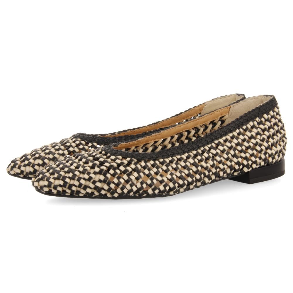 GIOSEPPO Atherton, Women's Ballet Flat, Black-White, 38 EU, Black White, 6 UK