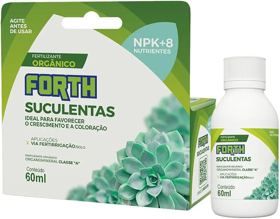 Forth Suculentas 60ml - Fertilizante Líquido Alto Rendimento