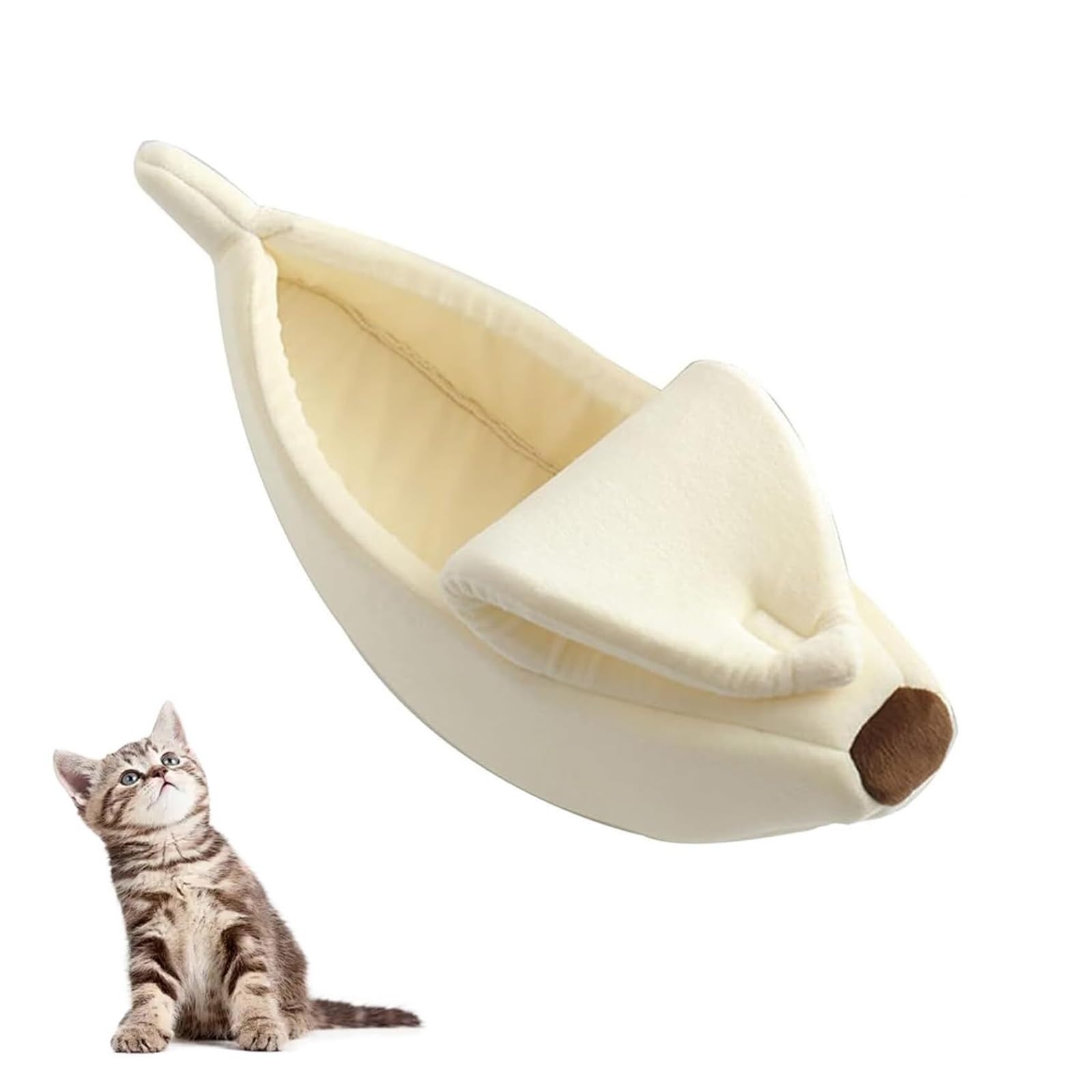 Lit banane pour chat et petit chien taille L XL avec housse lavable