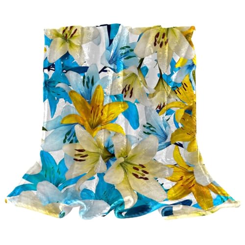 Couverture microfibre fleur de lys pour des soirées cocooning au salon