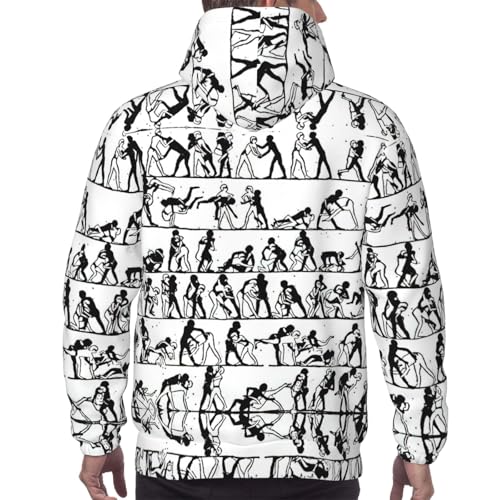 Sweat à capuche tendance pour hommes imprimé polaire chaud
