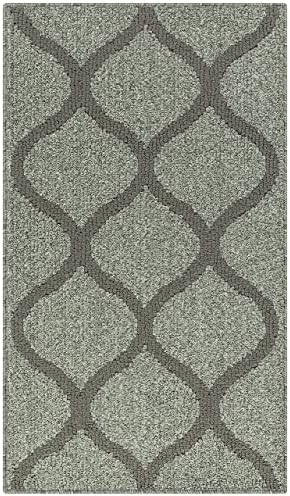 Maples Rugs Rebecca Contemporary Kitchen Rugs Non Skid Accent Area Carpet [Made in USA], 1'8" x 2'10", Silver