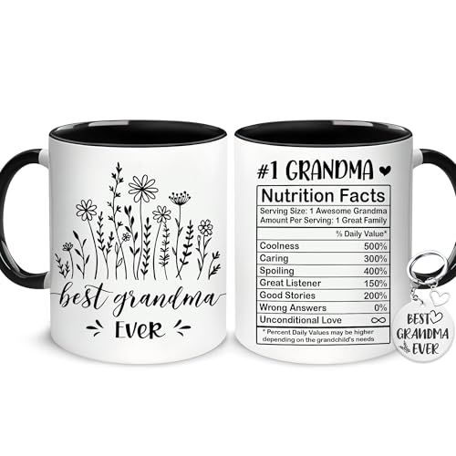 Hyturtle Best Grandma Ever Mug 11oz – Perfect Cup Gifts For Grandma On Birthday, Mother's Day, or Christmas – A Heartfelt Keepsake Coffee Cup from Grandkids to Celebrate Her Unconditional Love