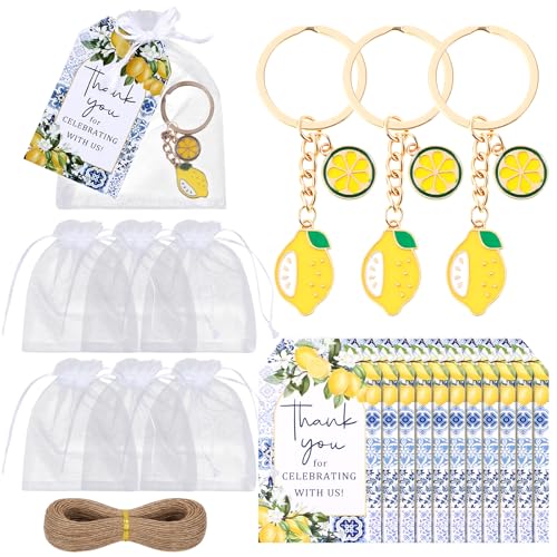 Porte-clés Capri Citron kit complet pour réussir vos cadeaux d'invités facilement