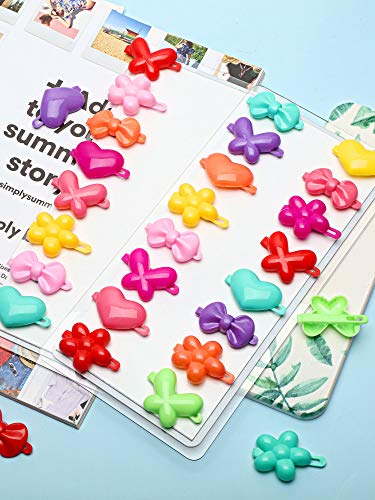 Willbond WILLBOND-FLOWER BARRETTES-01 100 Pieces Girls Hair Barrettes Self Hinge Plastic Hair Clip Toddler Kids Baby 80S 90S Hair Pin Colorful Cute Hair Clip Cartoon Hair Accessories thumb #5
