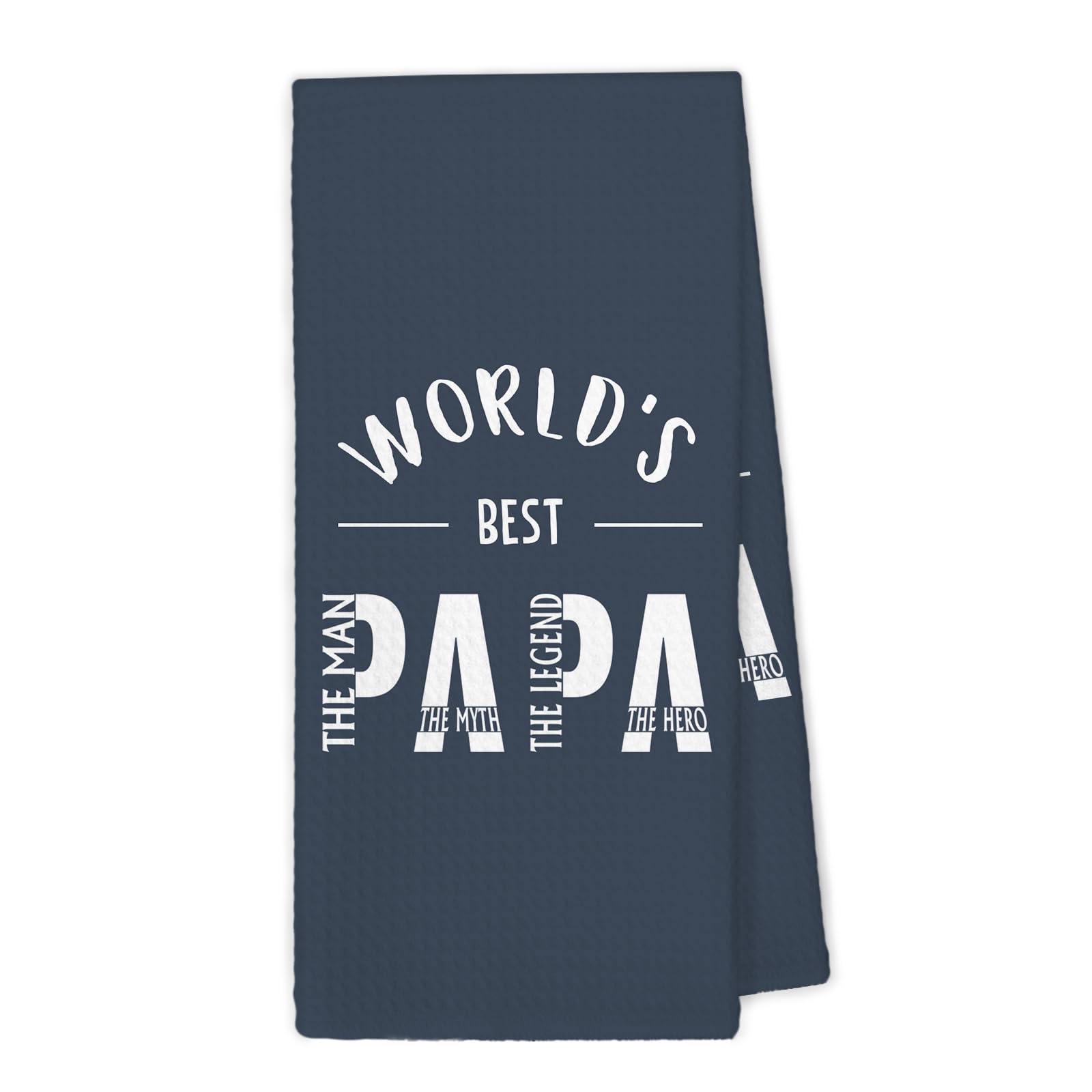 XBBMGG Papa Gifts Kitchen Towels, Fathers Day Birthday Grandpa Gifts from Grandkids Grandson Dish Hand Tea Towels, The Man The Myth The Legend,