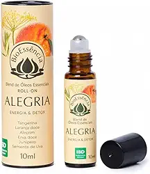 Blend Alegria Roll on Com Óleos Essenciais Natural 10ml BioEssência
