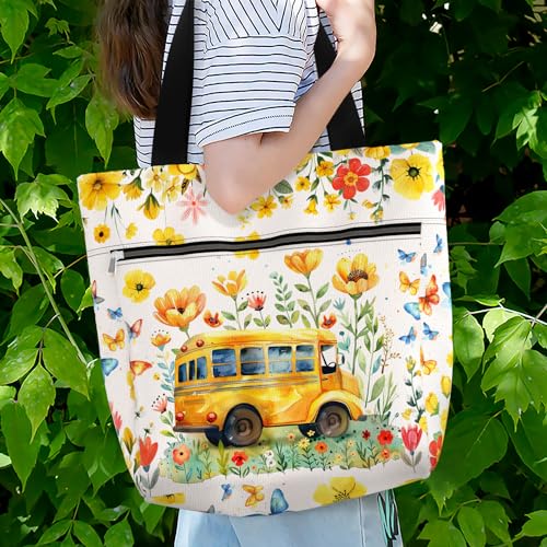Bolso tote impermeable grande con bolsillos y cierre miniatura 2