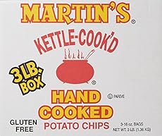 Image of Martins Kettle Cookd. Brand catalog list of Martins Potato Chips. Scored with a 3.0 over 5.