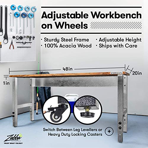 Mobile Garage Workbench w/Casters | 48