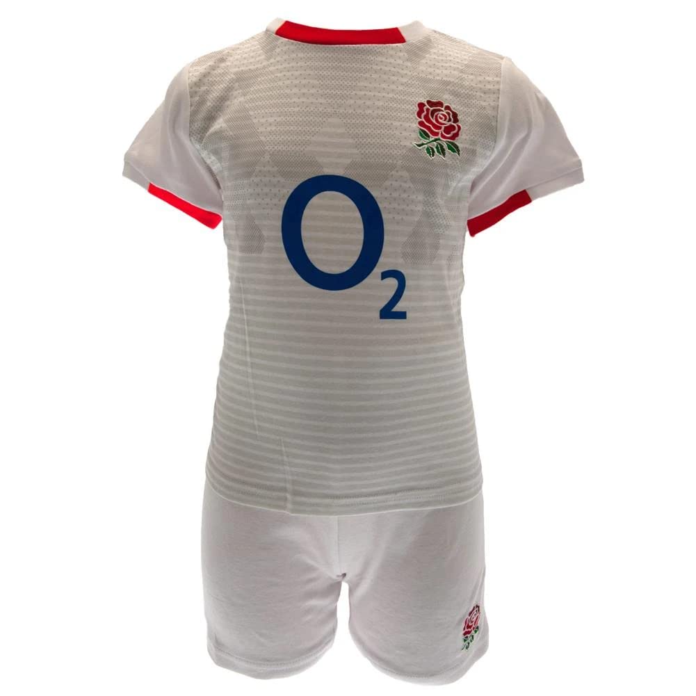 England Rfu Rugby White Baby/Toddler T-Shirt & Shorts Set | | 2020/21 (9-12 Months)