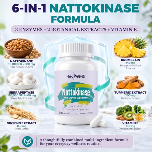 Gyumolics Nattokinase Multi-Enzyme Supplement