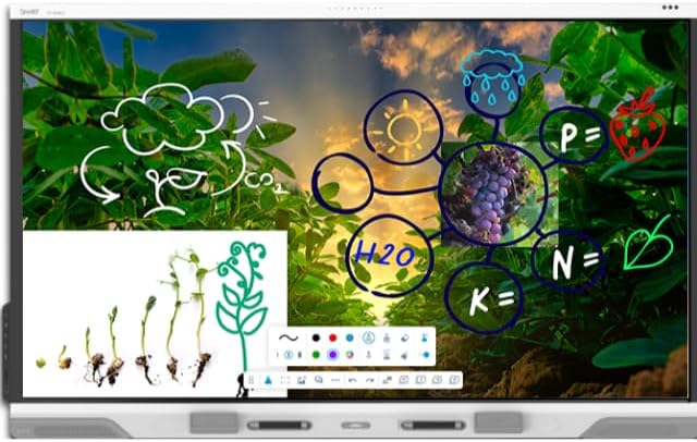 RX286 86 in. Smart Board RX Series Interactive Display with iQ - White