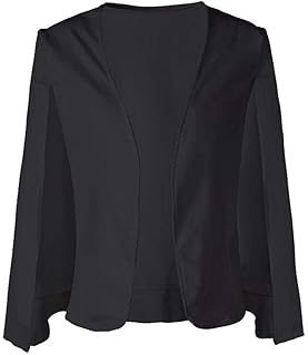 Donna Blazer Elegante Primaverile Autunno Fashion Business Aperto A Forcella Abbigliamento Poncho Giubotto Puro Colore Ufficio Eleganza Stile Tempo Libero Capa Outerwear