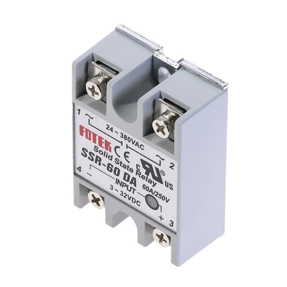 Parti elettroniche 2 pz SSR-60DA 60A Modulo Relè A Stato Solido 3-32 V DC Ingresso 24-380 V CA