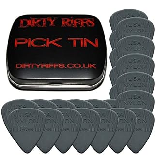 Dunlop Lot de 24 médiators en nylon pour guitare Gris foncé 0,88 mm - Les Beatles, Paul McCartney, John Lennon, RIngo Starr, George Harrison