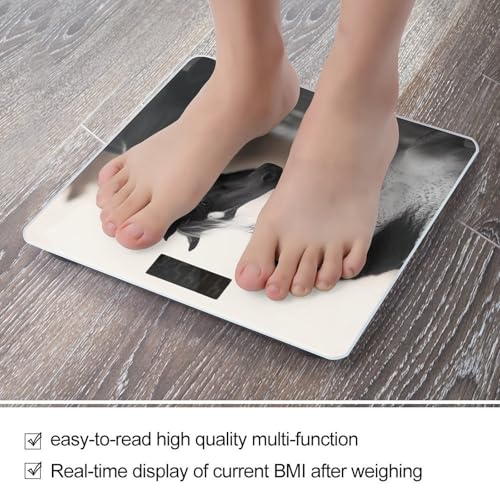 Báscula digital para baño con vidrio templado negro y blanco miniatura 5