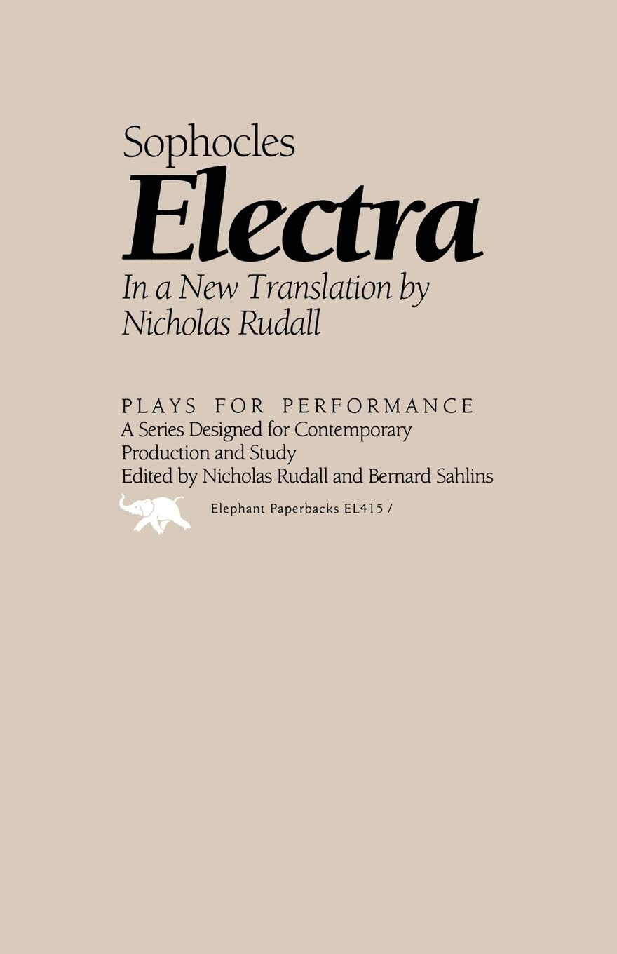 Electra (Plays for Performance Series)