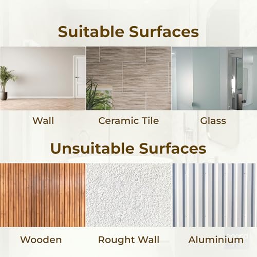 Image of Self Adhesive Bathroom /Kitchen Storage Organiser Shelf Without Drill Wall-Mounted Shelves Rack | Multipurpose Bathroom Accessiories Set with Durable PET Material (Transparent, Pack of 2)