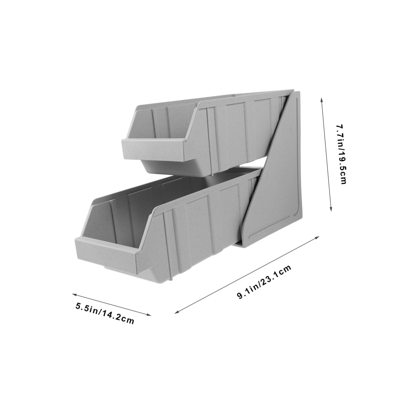 Ciieeo Worktop Tea Bag Holder Multi Use Sugar Organizer for Coffee Bar Storage Box for Objects for Offices and Cafes Grey