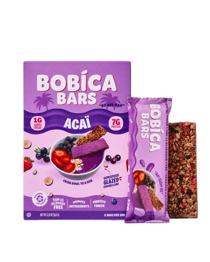 Bobica Bars Gluten Free Acai Berry Glazed Granola Bars, Kosher, 6 Count image 5