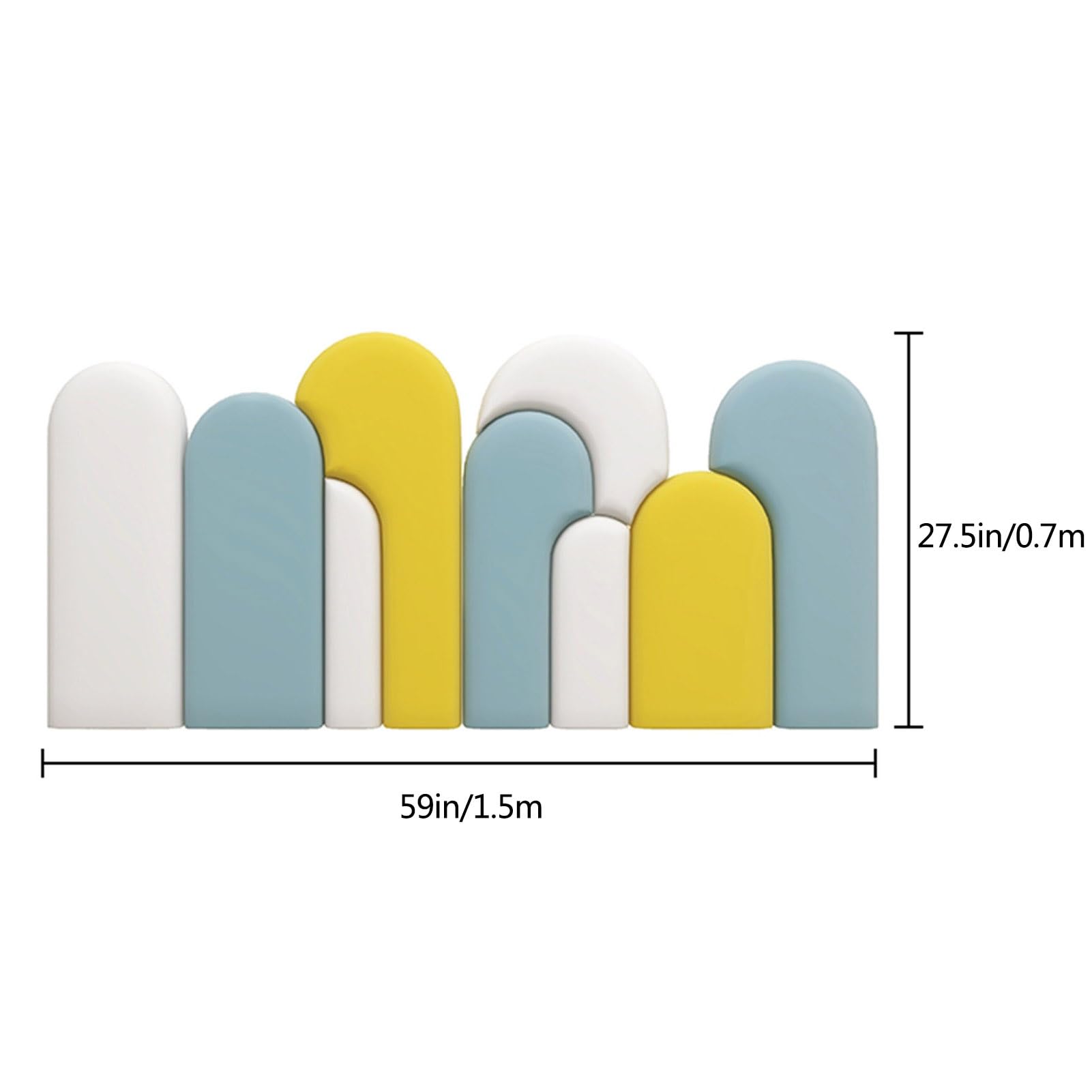 Adesivi murali 3D anti-collisione per bambini, Peel and Stick, imbottiti, pannelli insonorizzati, imbottitura autoadesiva, per la cameretta dei bambini