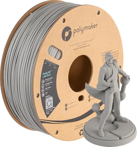 Polymaker Light Weight PLA Filament 1.75mm Grey 0.8kg Low Density PLA