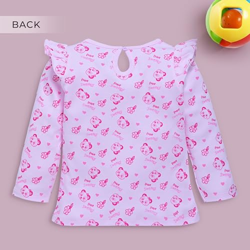 Image of LuvLap Baby Girls 100% Cotton Full Sleeve Girls Top, Pack of 02