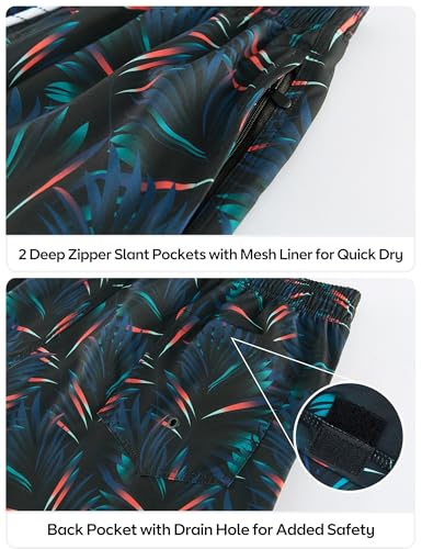 Image of APTRO Men's Swim Trunks with Compression Liner 5 Inch Bathing Suit Beach Swimsuits