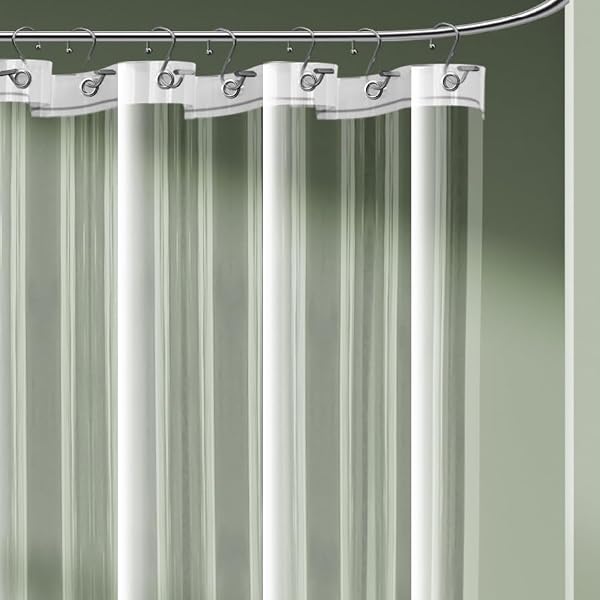 Clara Clark Clear Shower Curtain Liner - 72x72 Lightweight, Waterproof PEVA with 3 Magnets by Clara Clark - Used condition - Image 9