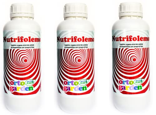 Nutriplant NUTRIFOLEMO, Concime fertilizzante organo minerale azotato in sospensione con sangue di bue, valido supporto nutrizionale per lo sviluppo delle piante dopo il riposo invernale, 1Lt, (3)